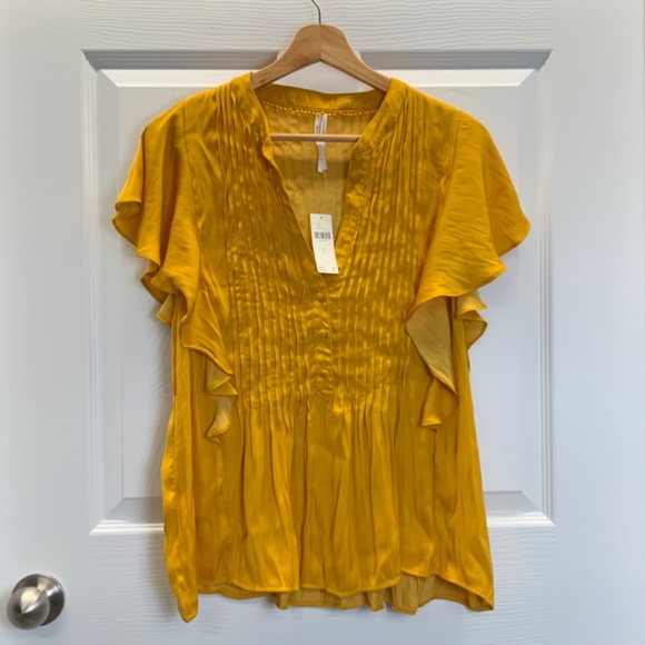 NWT Anthropologie Ruffled Pintucked Blouse - Picture 5 of 16